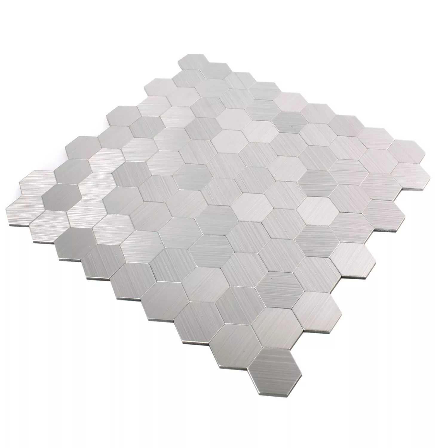 Mozaïektegel Metaal Zelfklevend Mikros Zilver Hexagon