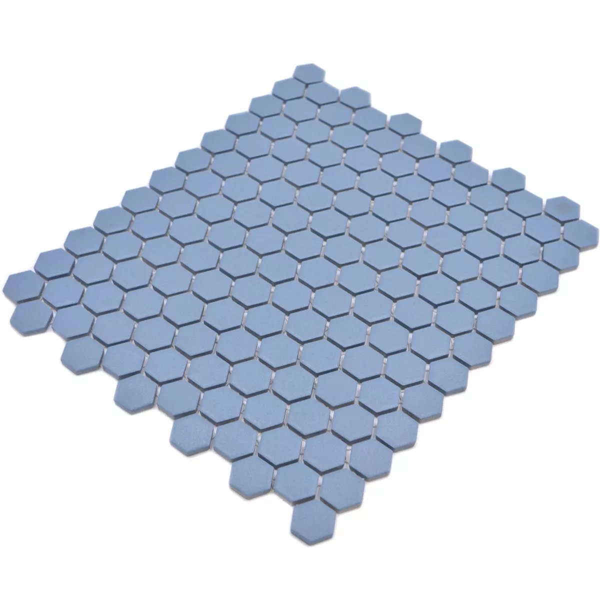 Sample Keramiek Mozaïek Bismarck R10B Hexagon Blauw H23