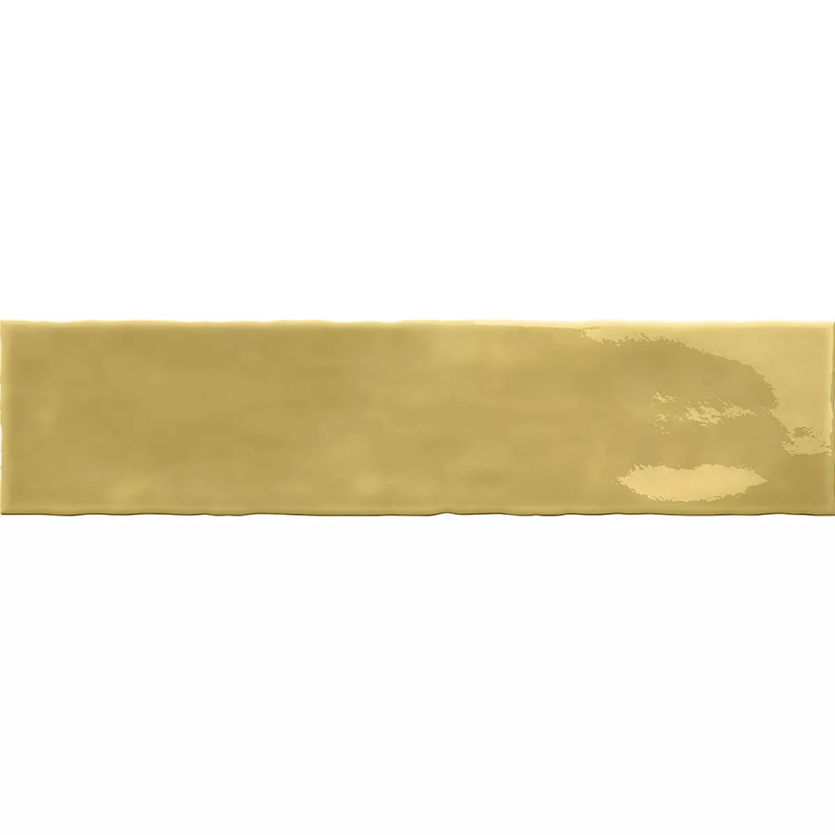 Wandtegels Lugo Gegolfd Geel 7,5x30cm Wandtegels Lugo Gegolfd Geel 7,5x30cm