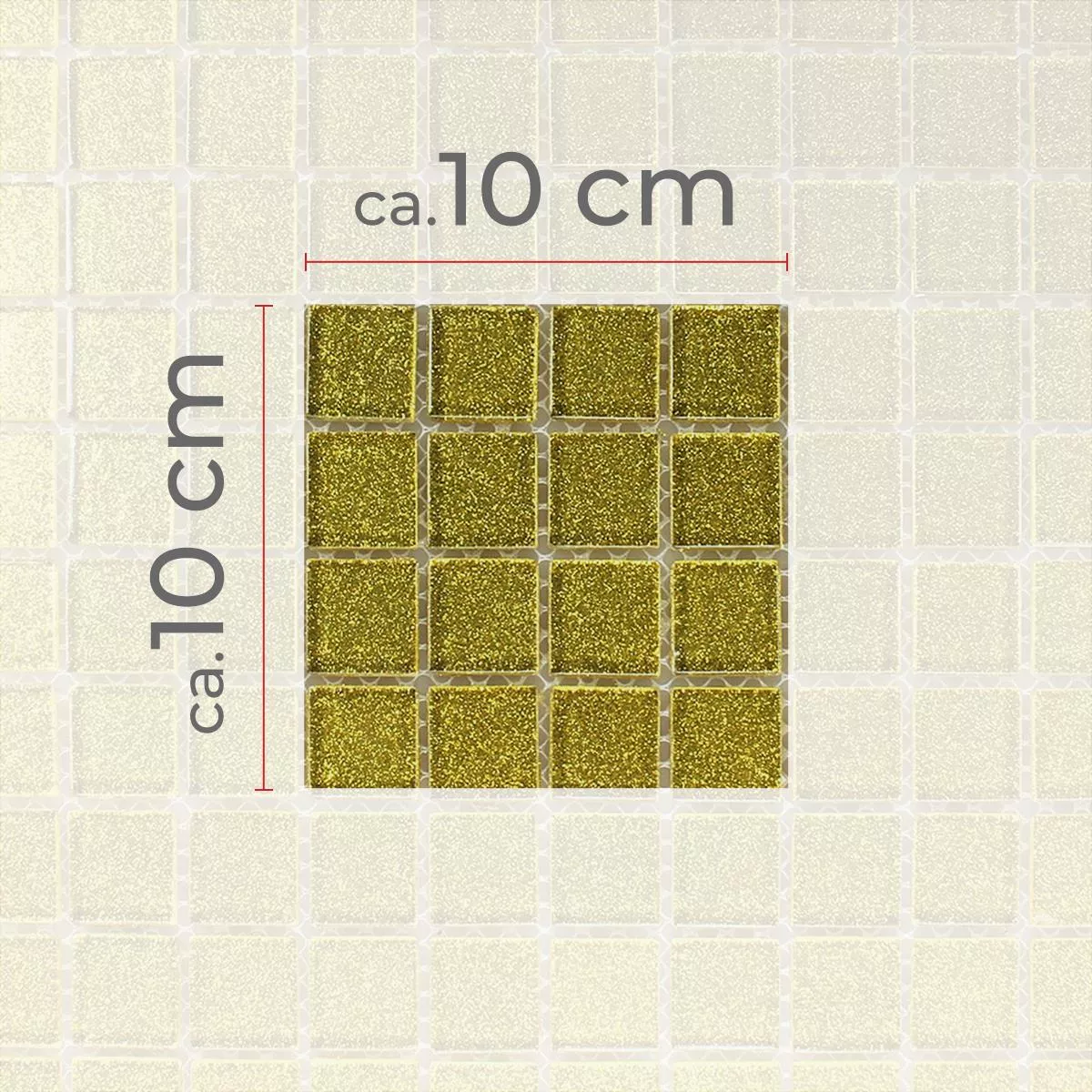 Sample Glasmozaïek Tegels Wichita Goud Flitser