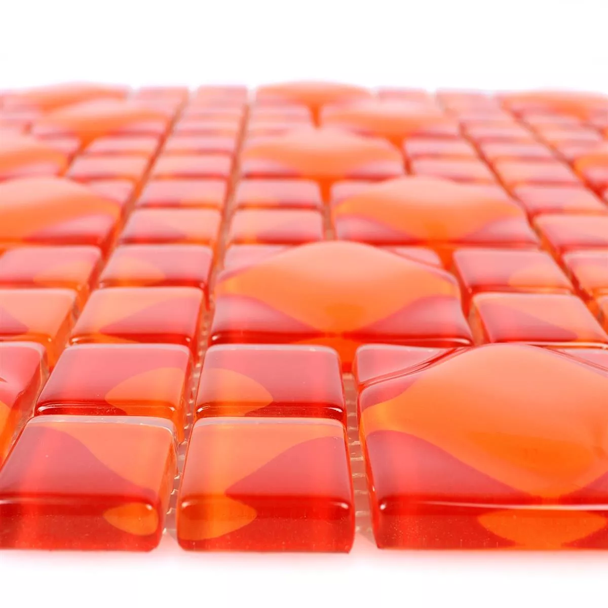 Sample Glasmozaïek Tegels Nokta Rood Oranje 3D