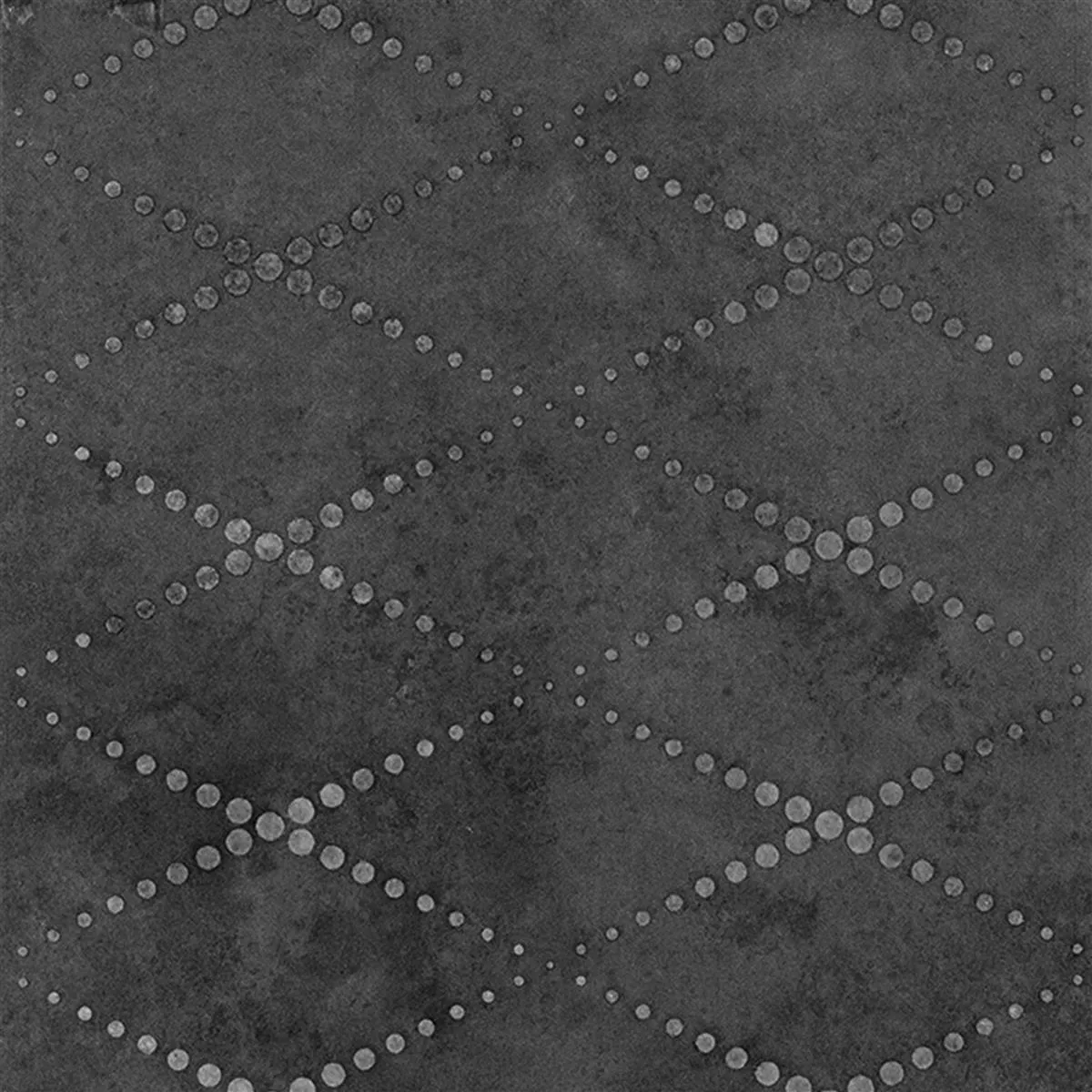 Vloertegels Chicago Metalen Look Antraciet R9 - 18,5x18,5cm Pattern 2