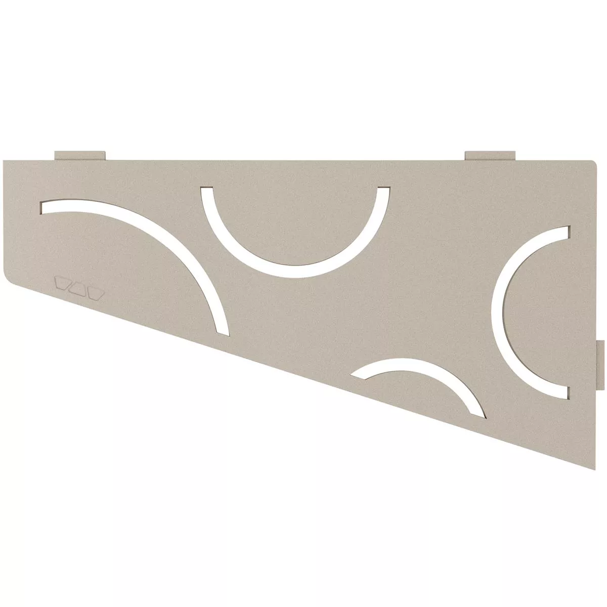 Wandplank doucheplank Schlüter vierkant 15,4x29,5cm Curve Crème