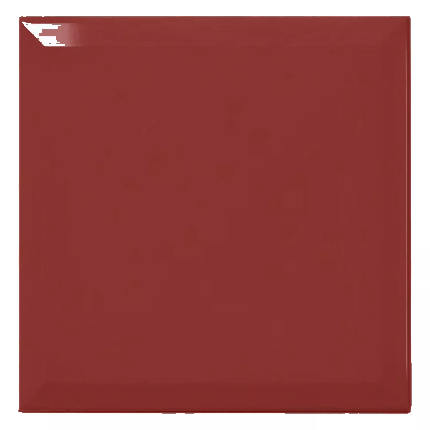 Metro tegel Rood Glanzend 20x20 cm Met Facet Freetown Burdeos