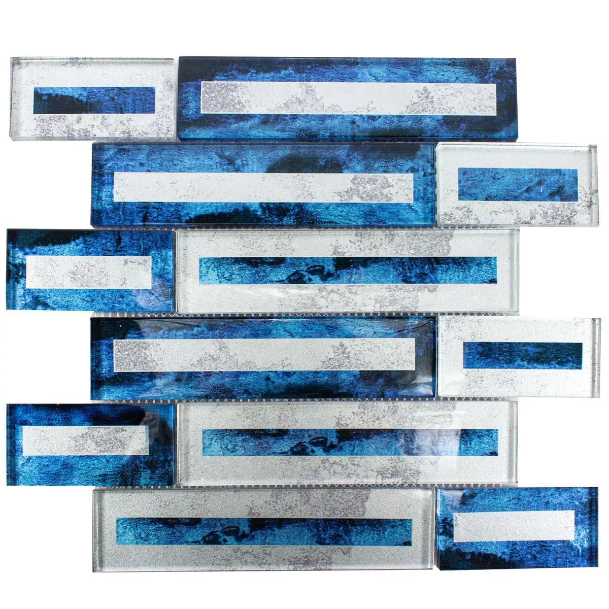 Sample Glasmozaïek Tegels Romans 2D Effect Blauw