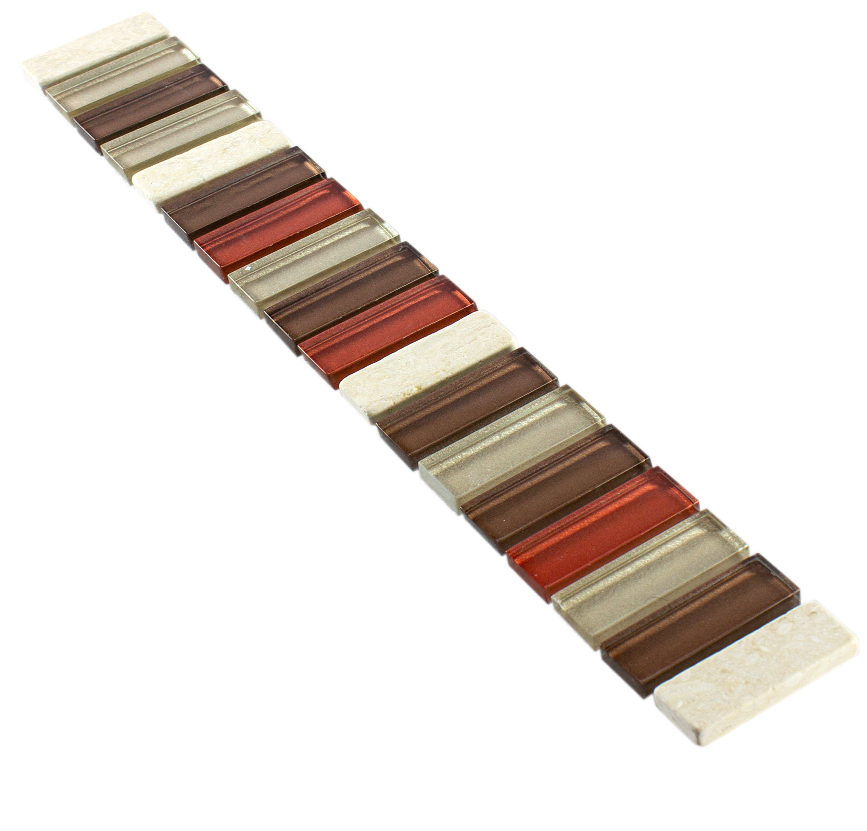 Glas Natuursteen Tegelranden Lawton Cream Bronzen