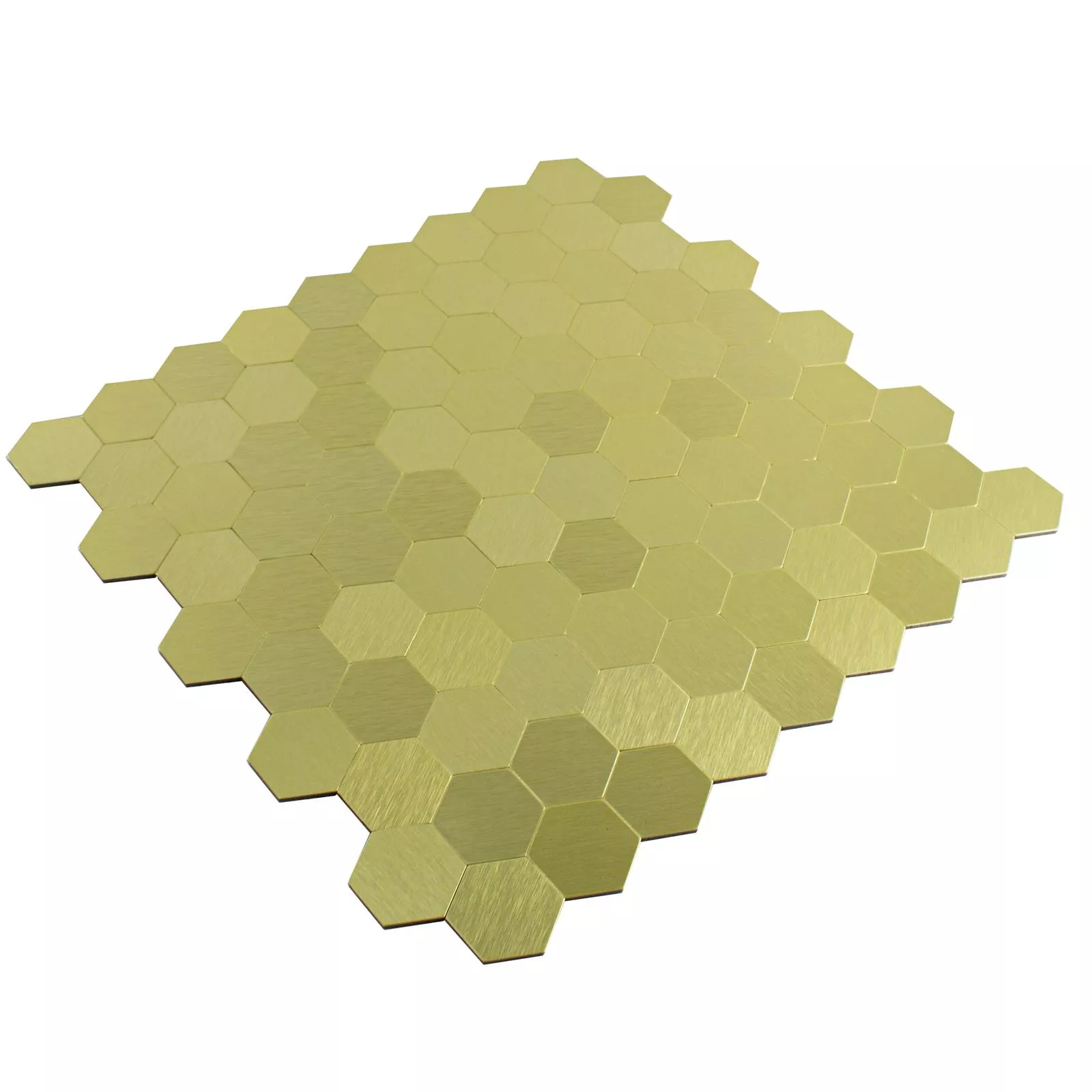 Sample van Mozaïektegel Metaal Zelfklevende Vryburg Goud Hexagon