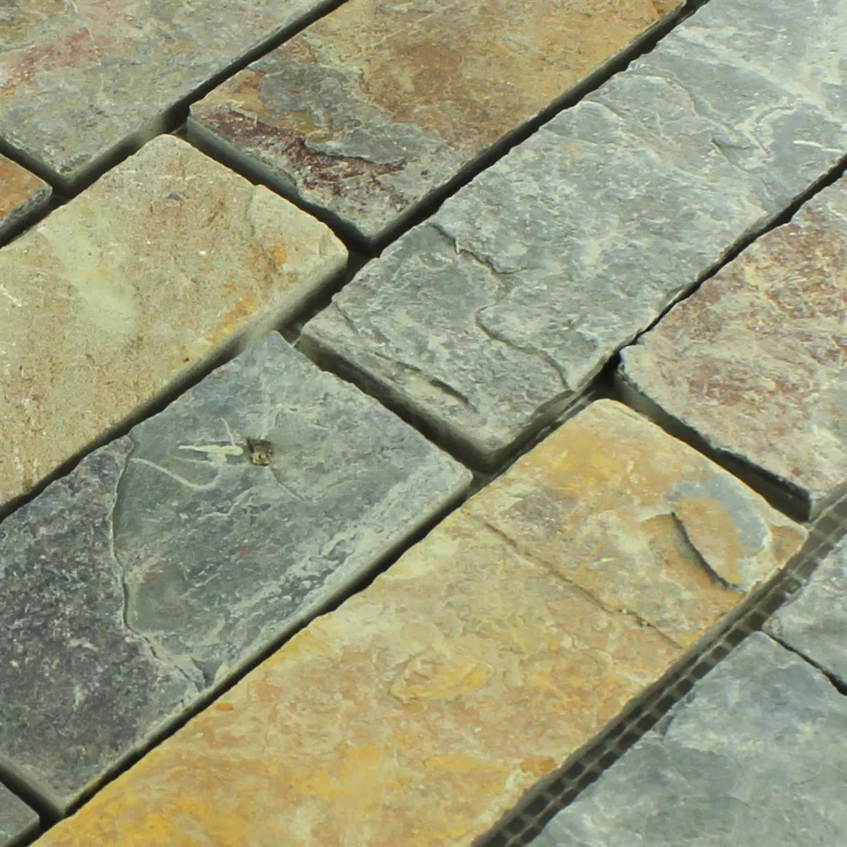 Mozaïektegel Leisteen Rost Bruin Brick