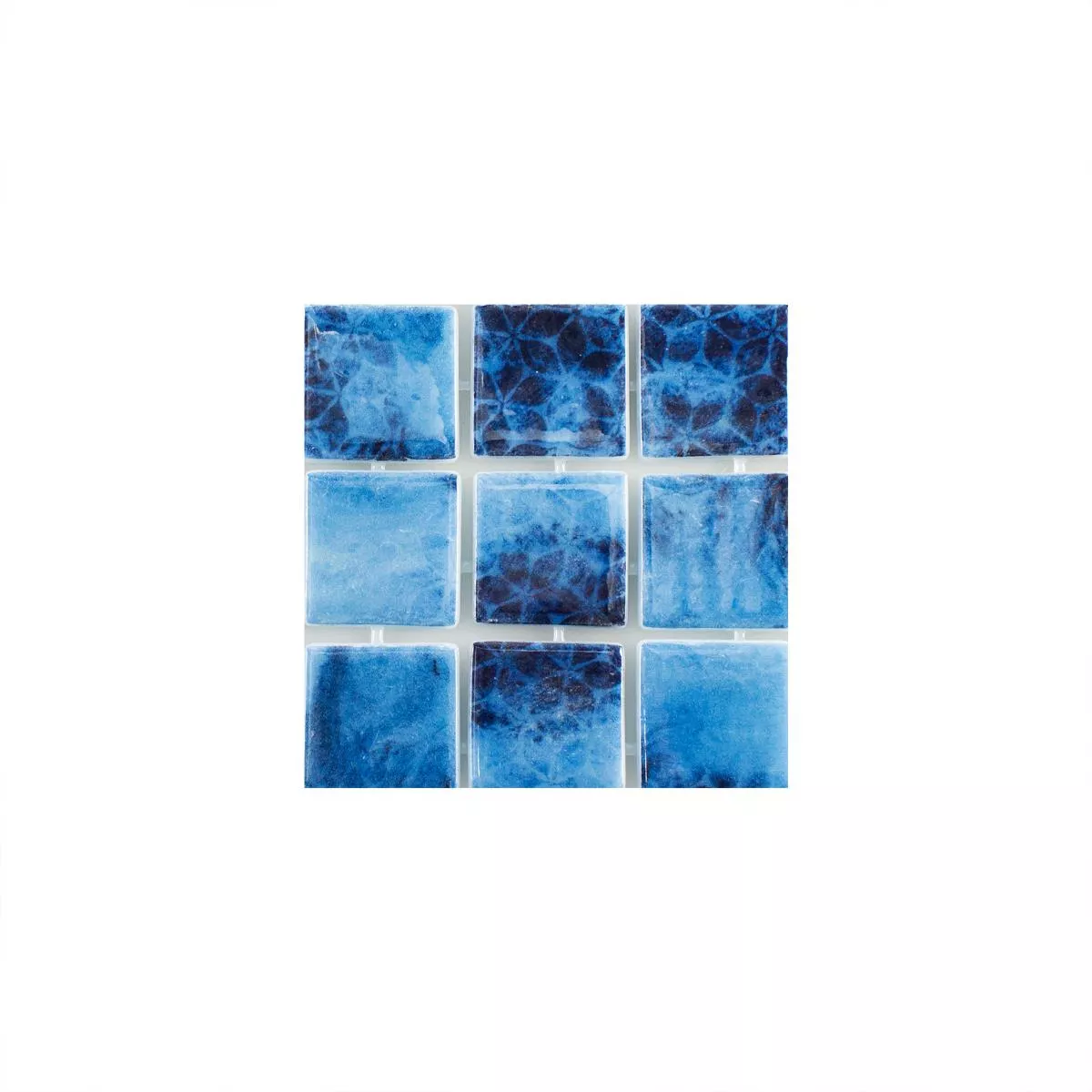 Sample Glas Zwembad Mozaïek Baltic Blauw