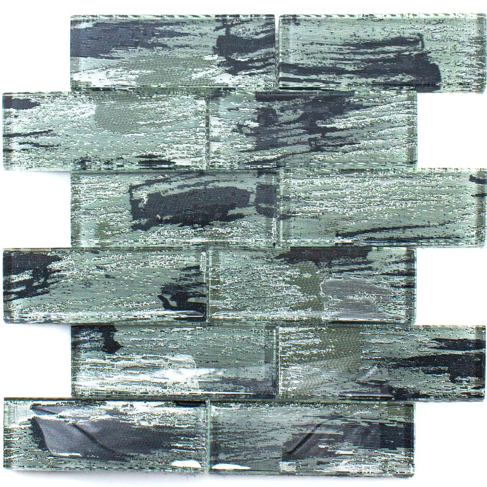 Sample Glasmozaïek Tegels Troja Zilver