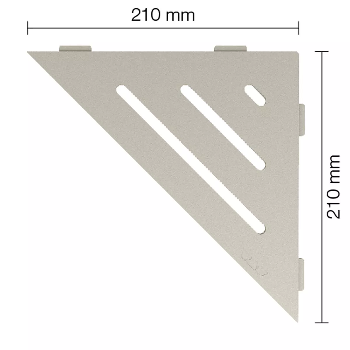 Wandplank doucheplank Schlüter driehoek 21x21cm Wave Crème