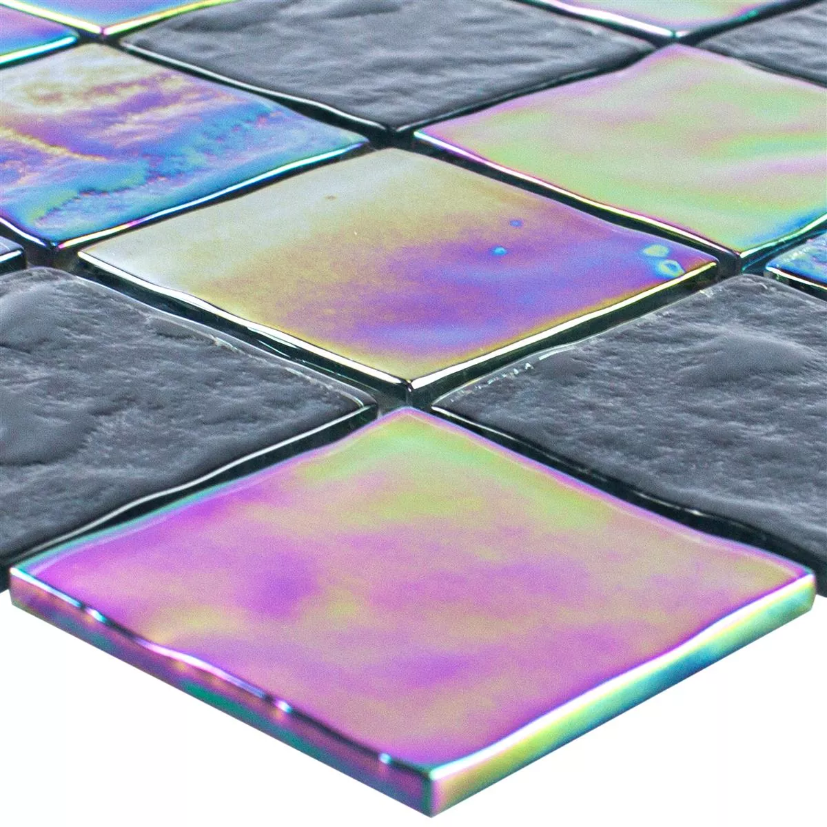 Glasmozaïek Tegels Paarlemoer Effect Darwin Zwart Glasmozaïek Tegels Paarlemoer Effect Darwin Zwart