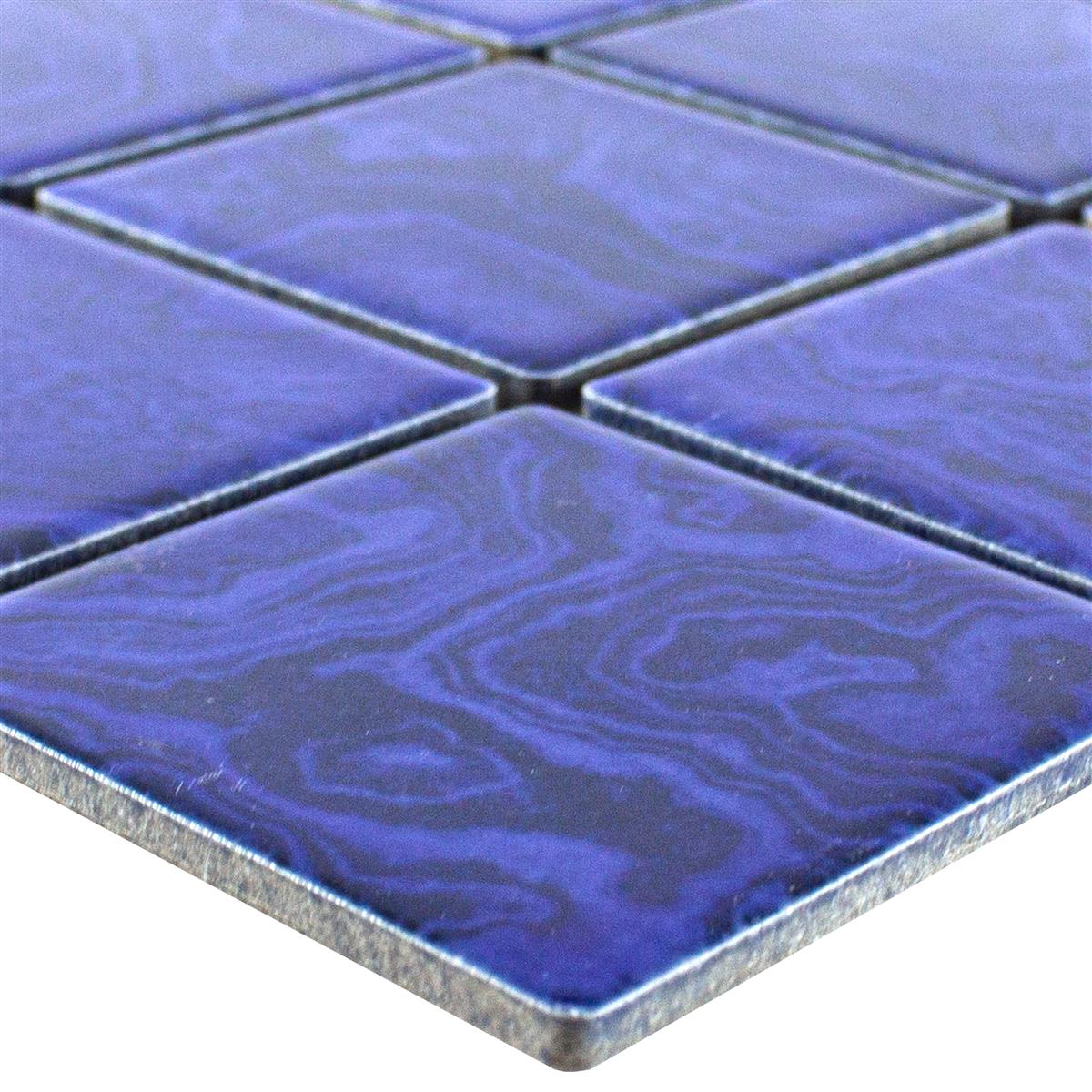 Keramiek Mozaïektegel David Marineblauw Uni
