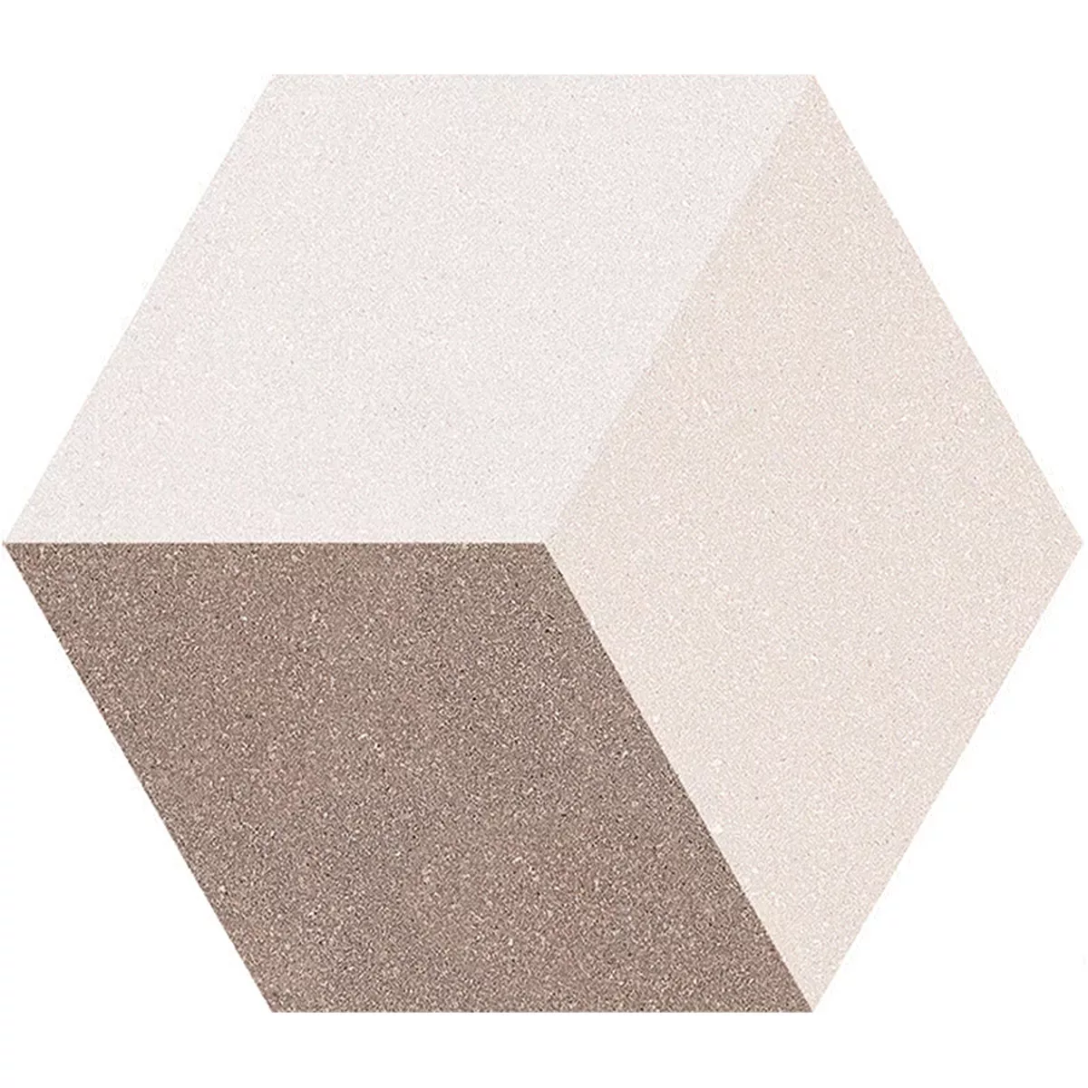 Porselein steengoed Tegels Novalima Hexagon 3D Dobbelen Optiek Decor 22,5 x 25,9cm