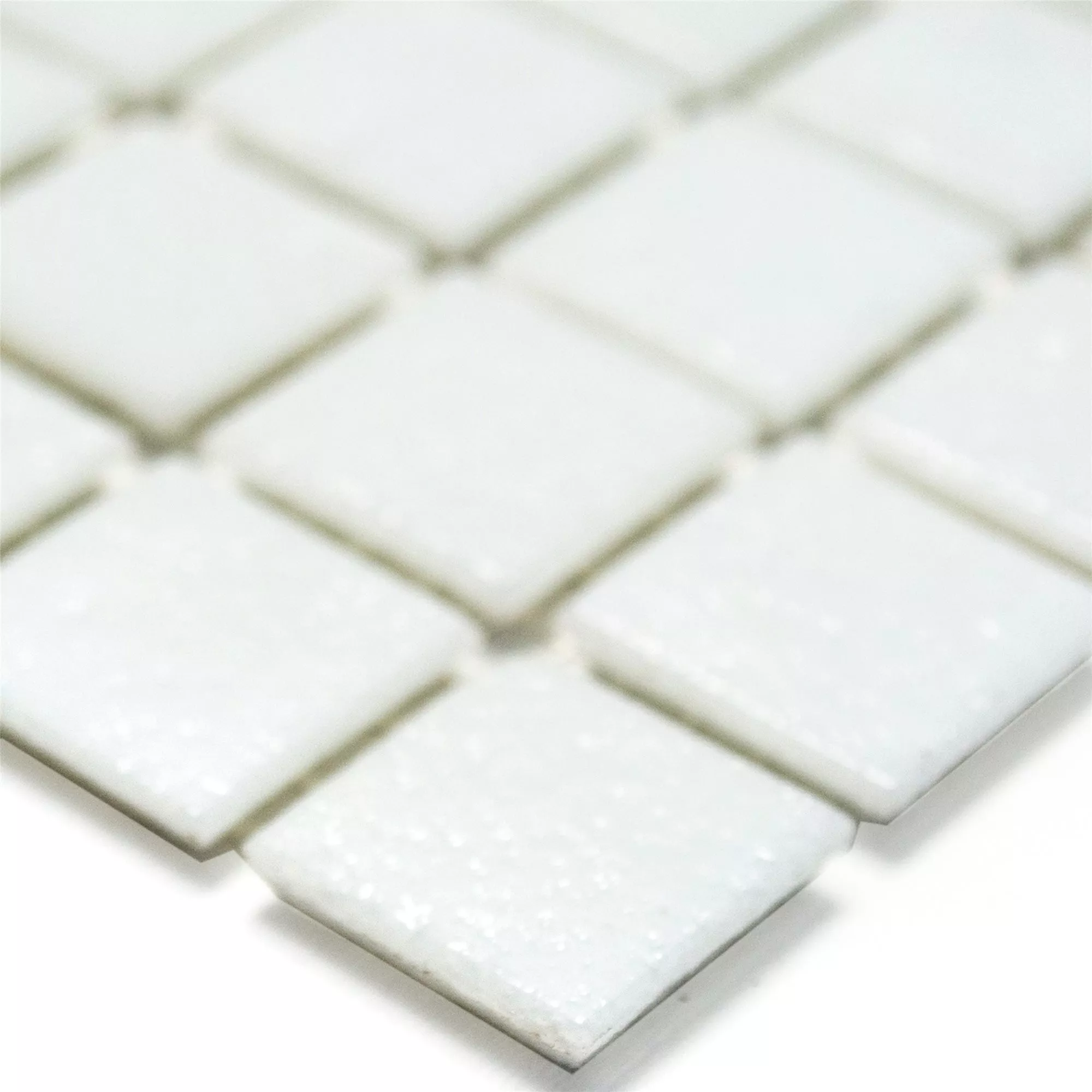 Glasmozaïek Tegels Wit Uni 20x20x4mm Glasmozaïek Tegels Wit Uni 20x20x4mm