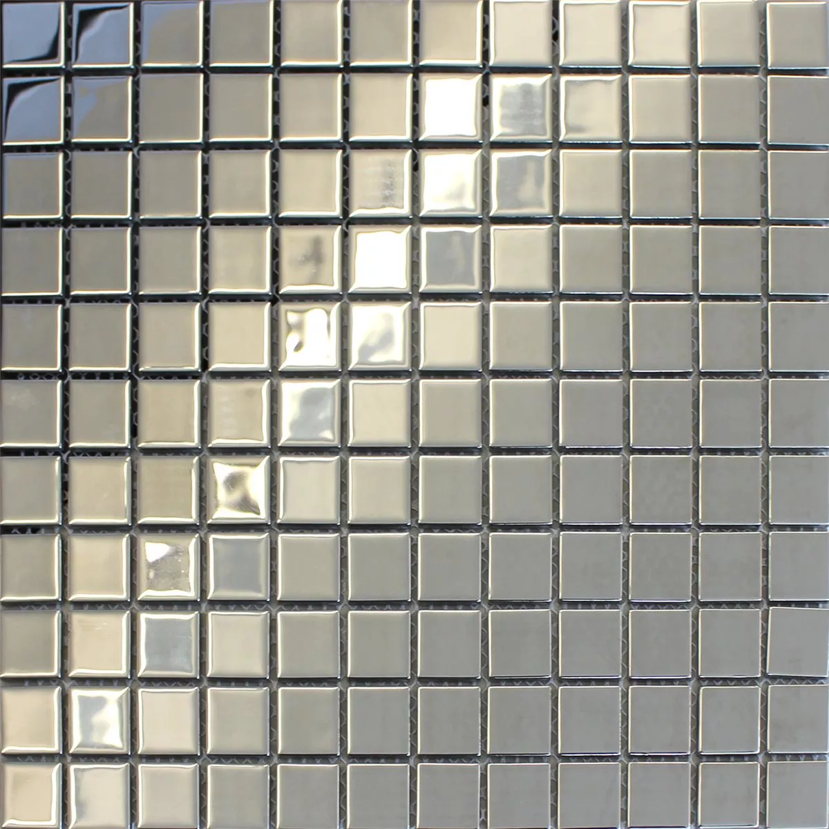 Glasmozaïek Tegels Zilver Uni 25x25x4mm