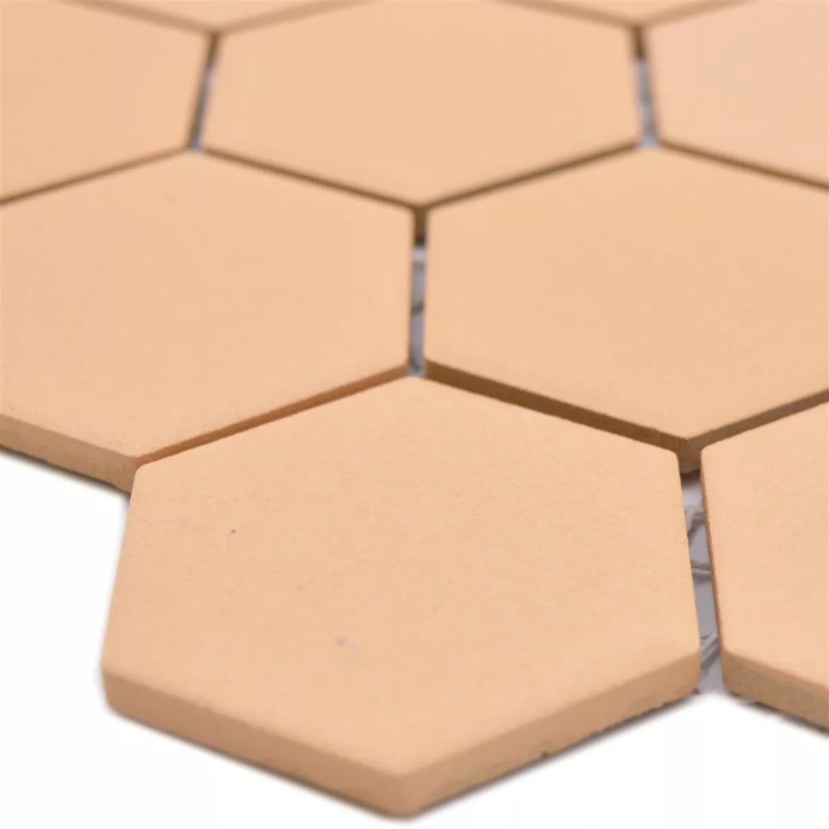 Keramiek Mozaïek Bismarck R10B Hexagon Oker Oranje H51 Keramiek Mozaïek Bismarck R10B Hexagon Oker Oranje H51