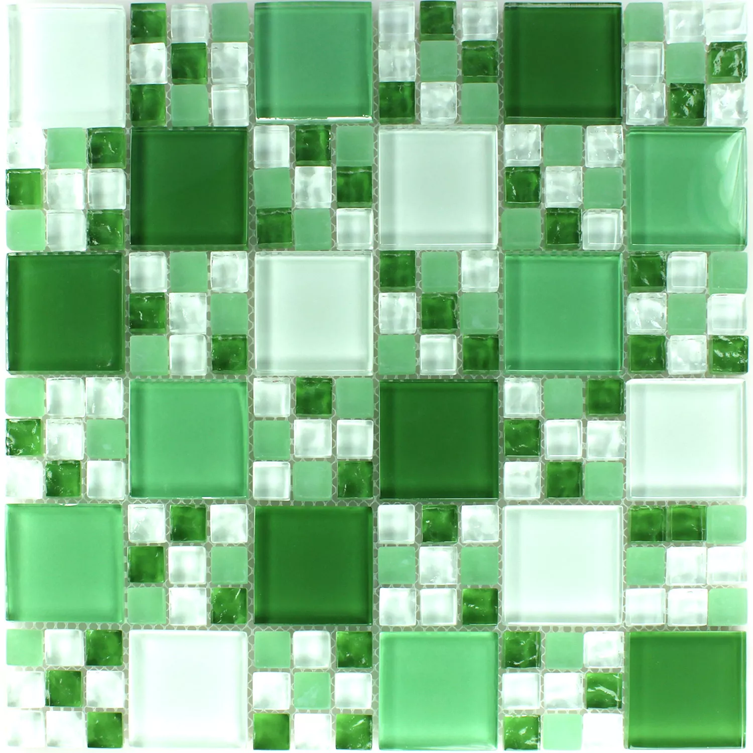 Mozaïektegel Glas Kristal Groen Mix