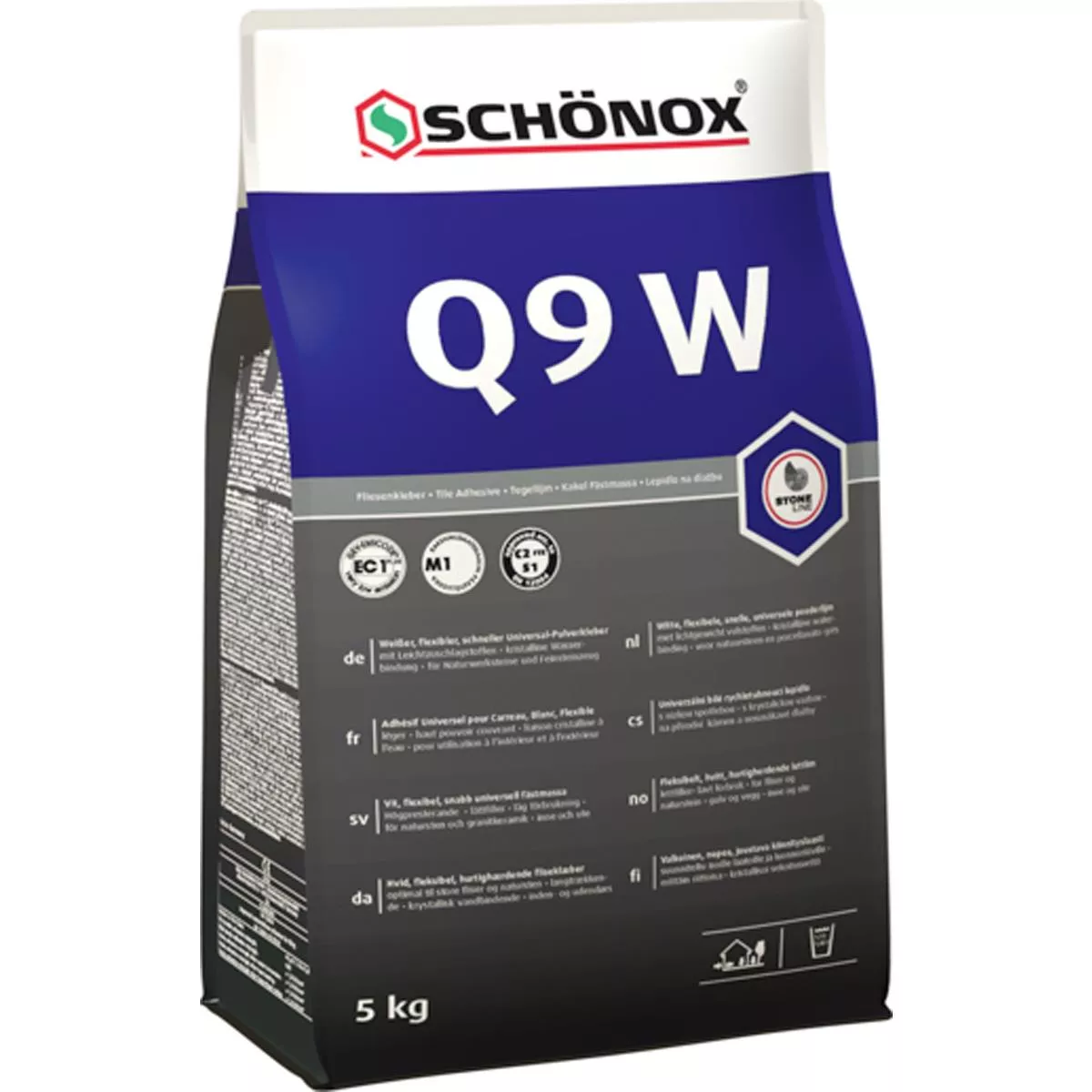 Tegellijm Schönox Q9 W Wit Flexibele Universele Poederlijm 5 KG Tegellijm Schönox Q9 W Wit Flexibele Universele Poederlijm 5 KG