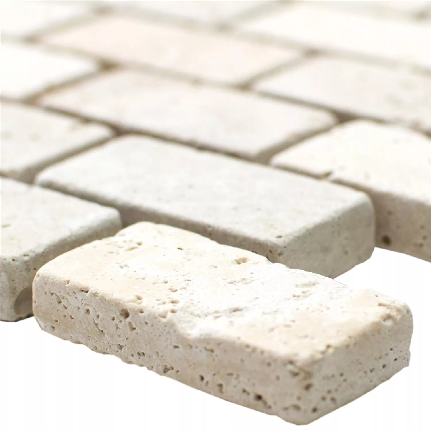 Mozaïektegel Travertin Barga Beige Brick Mozaïektegel Travertin Barga Beige Brick