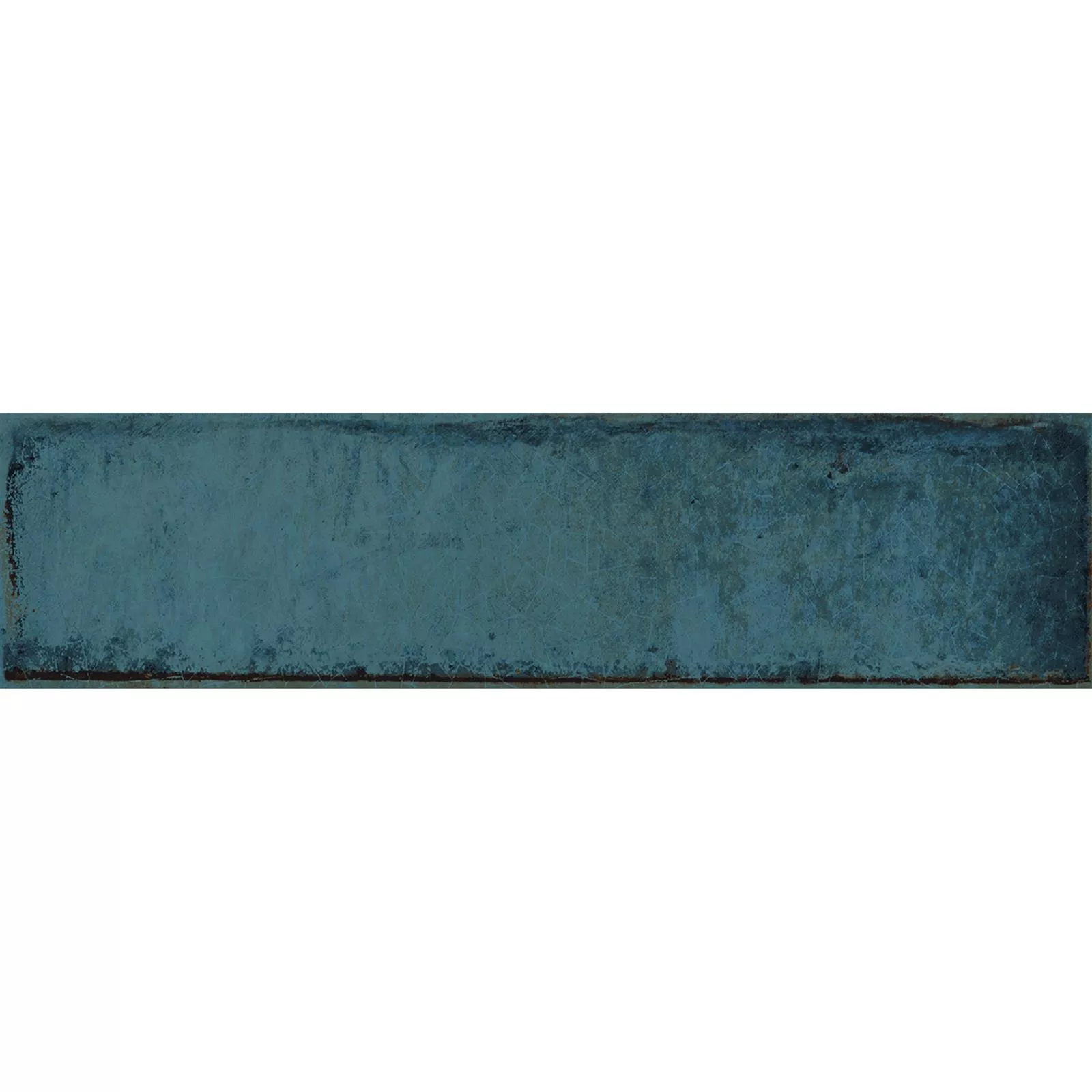 Wandtegels Maestro Gegolfd Glanzend Blauw 7,5x30cm