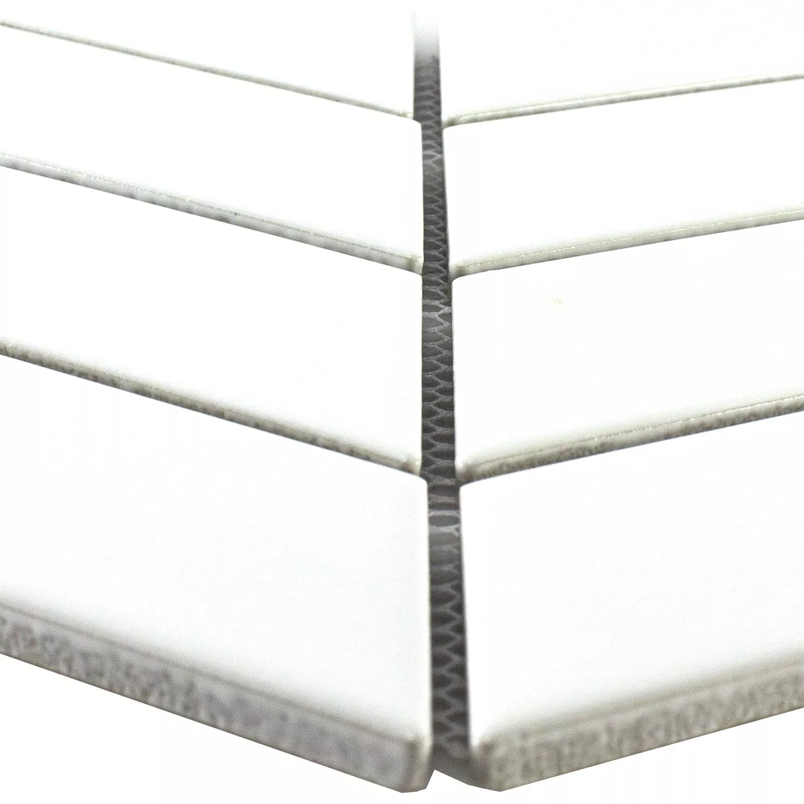 Keramiek Mozaïektegel Artesia Visgraat Wit Mat Keramiek Mozaïektegel Artesia Visgraat Wit Mat