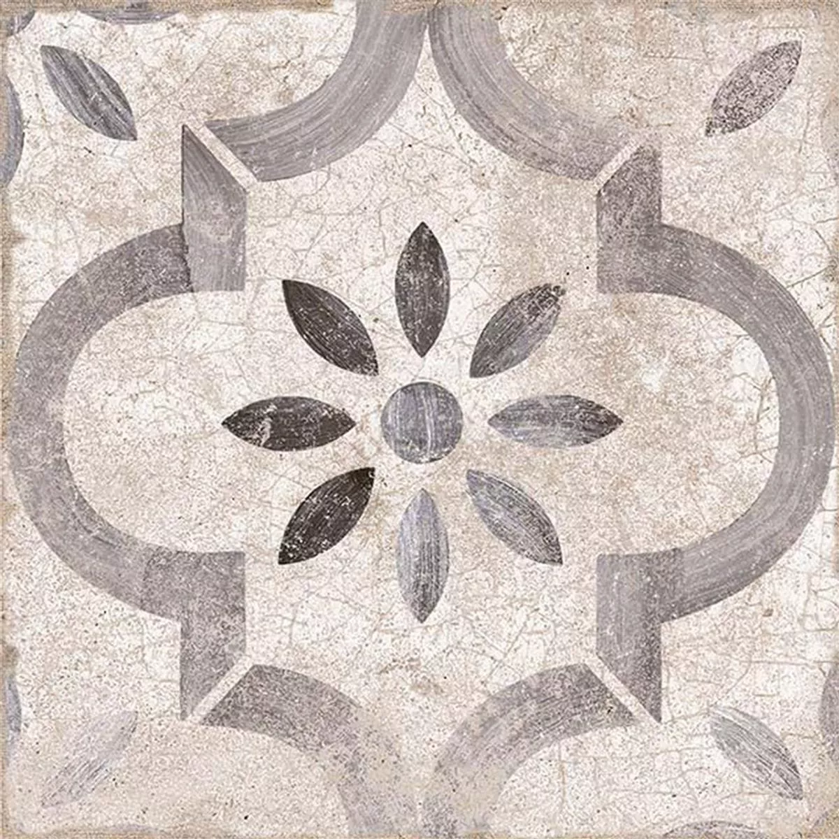 Porselein steengoed Tegels Allora Decor Grijs 22,5 x 22,5cm Porselein steengoed Tegels Allora Decor Grijs 22,5 x 22,5cm