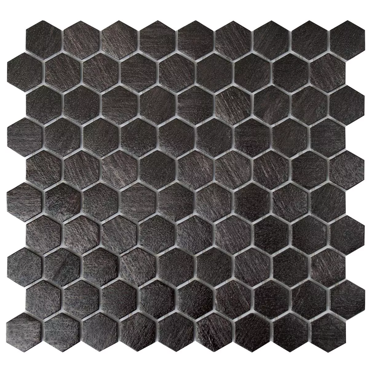 Glasmozaïek Tegels Trend-Vi Hexagon 2104 Antraciet