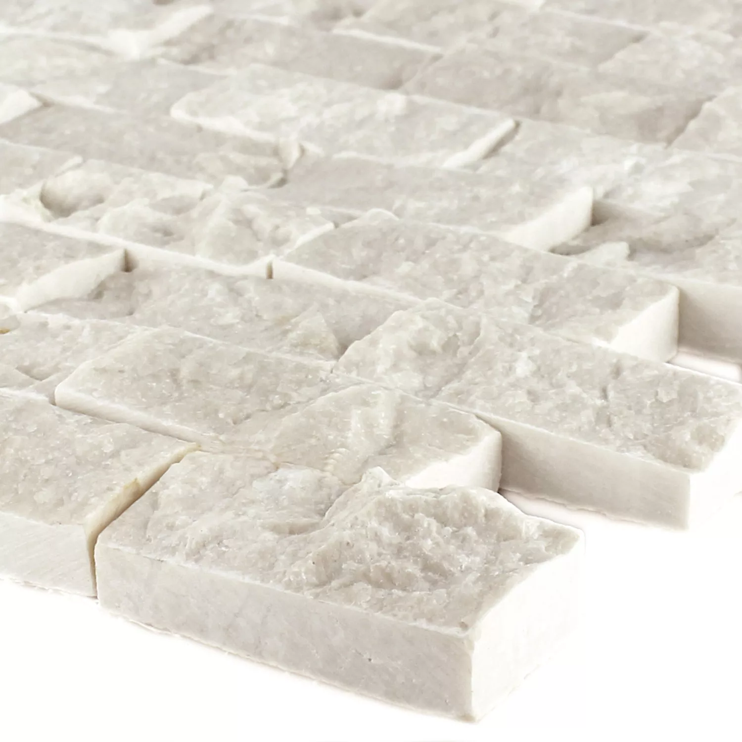 Mozaïektegel Natuursteen Marmer Afyon Beige 3D Mozaïektegel Natuursteen Marmer Afyon Beige 3D