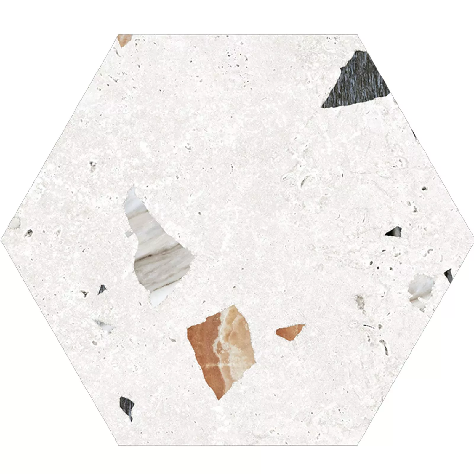Sample Vloertegels Moderno Hexagon Wit Kleurrijk