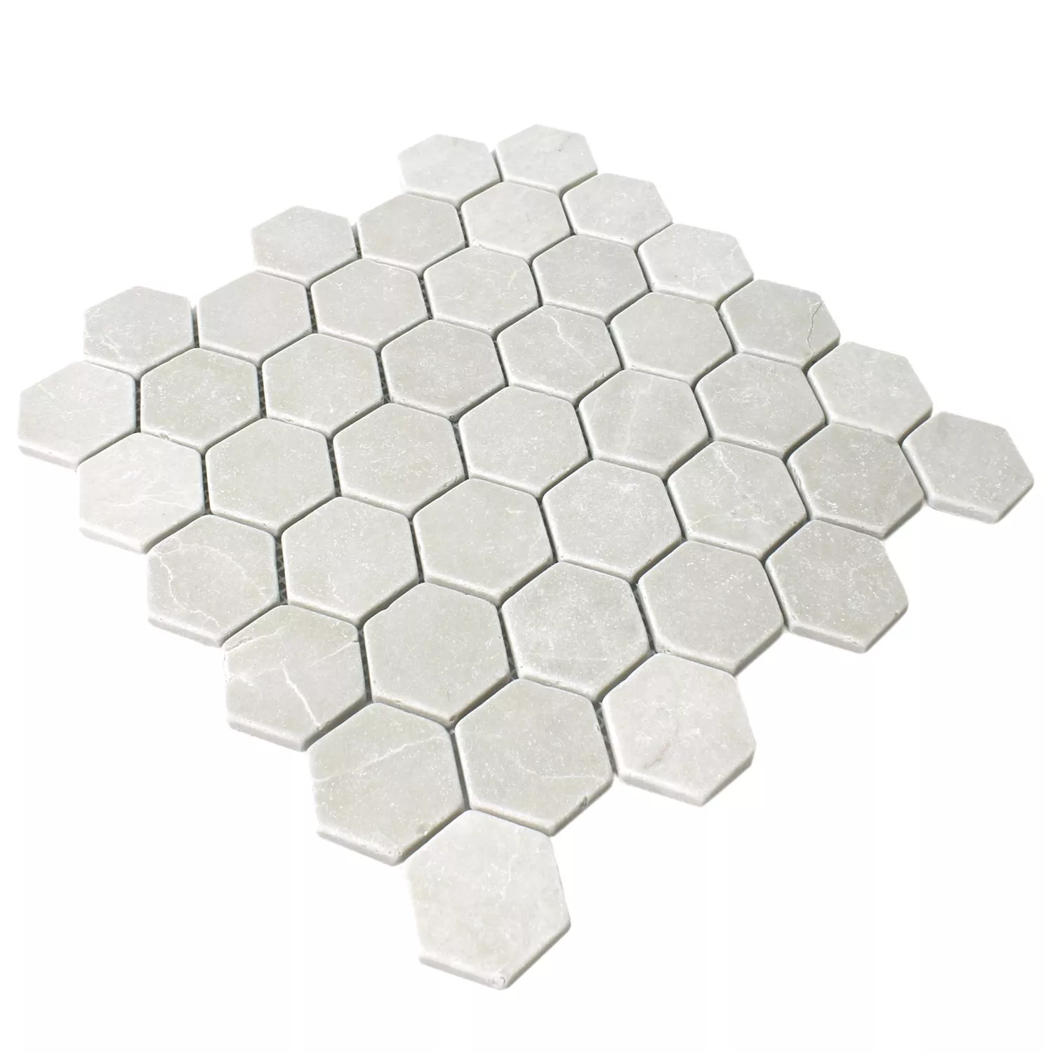 Sample Mozaïektegels Marmer Tarsus Hexagon Beige