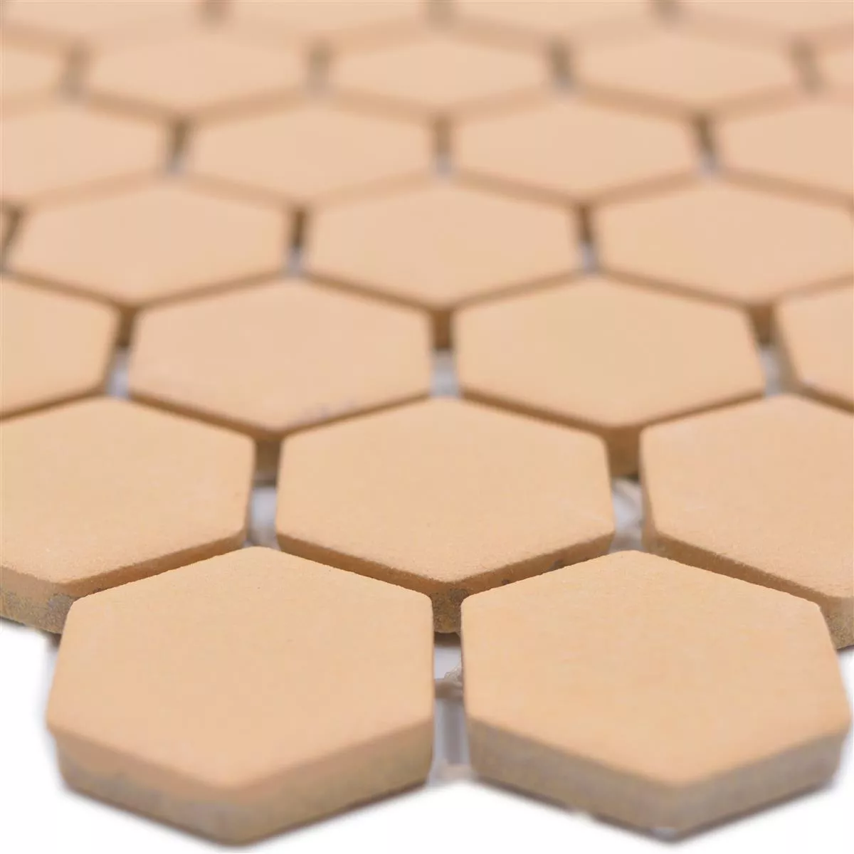 Keramiek Mozaïek Bismarck R10B Hexagon Oker Oranje H23 Keramiek Mozaïek Bismarck R10B Hexagon Oker Oranje H23