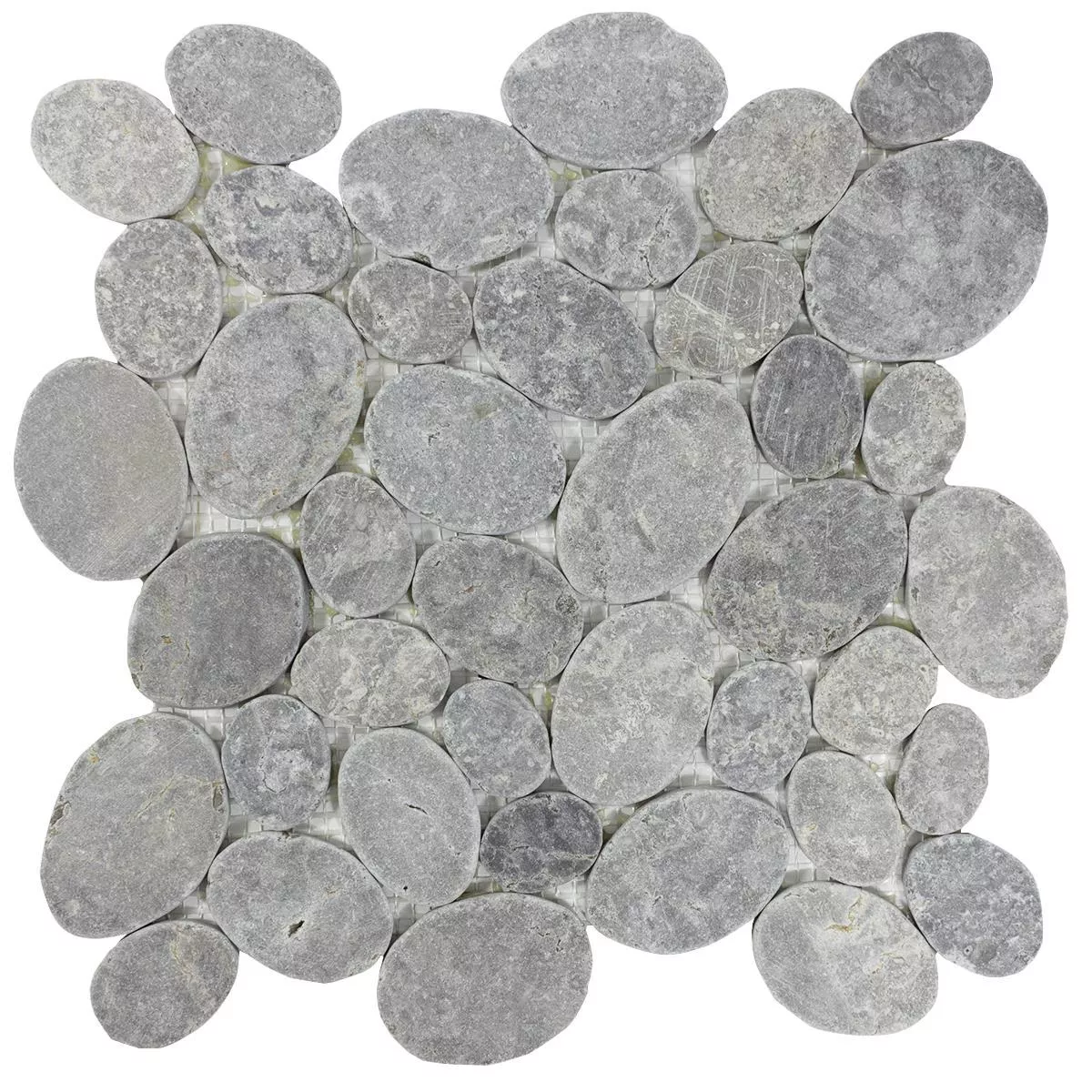 Kiezelsteen Mozaïektegel Leoben Antraciet Grijs Kiezelsteen Mozaïektegel Leoben Antraciet Grijs