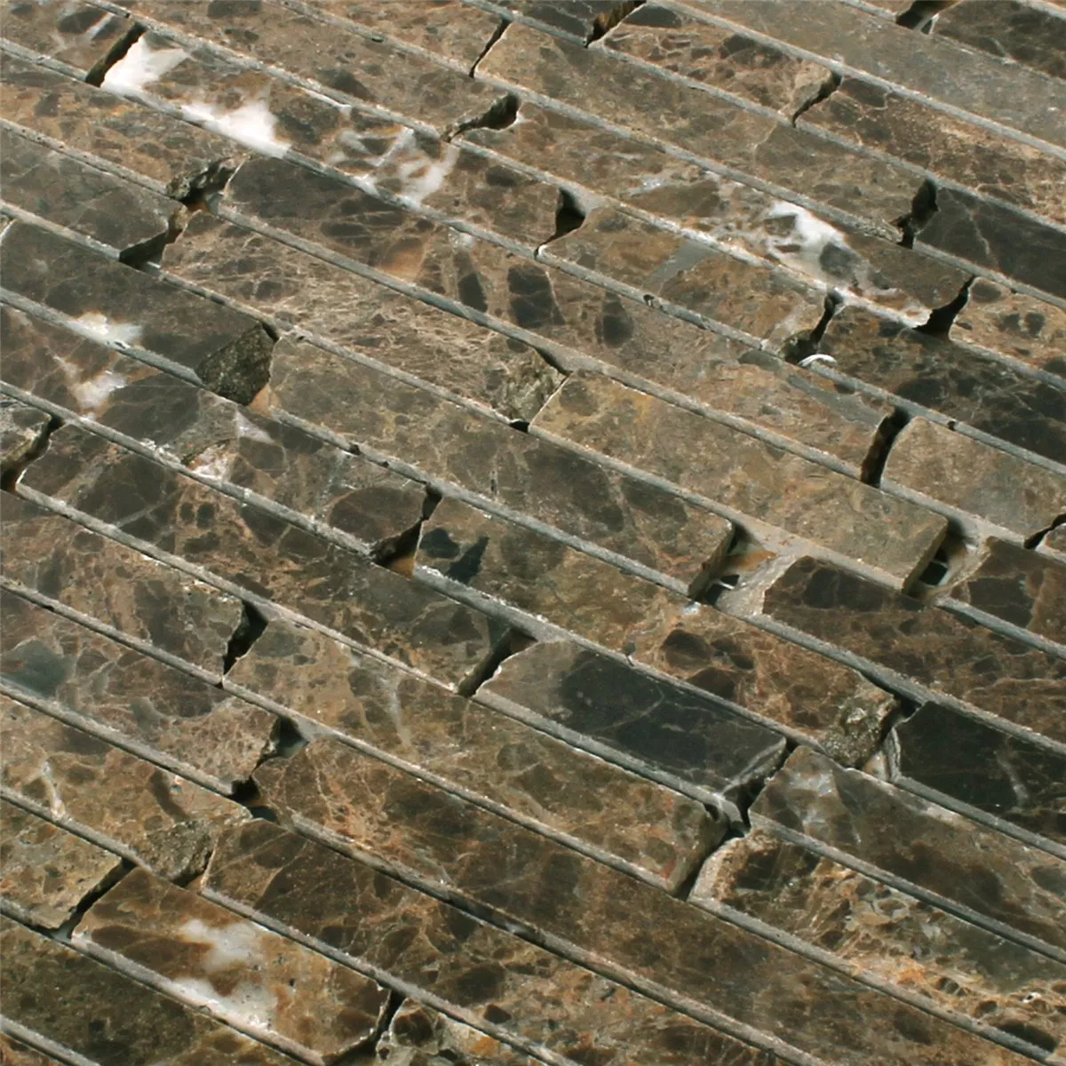 Sample Mozaïektegel Marmer Natuursteen Impala Bruin Glanzend