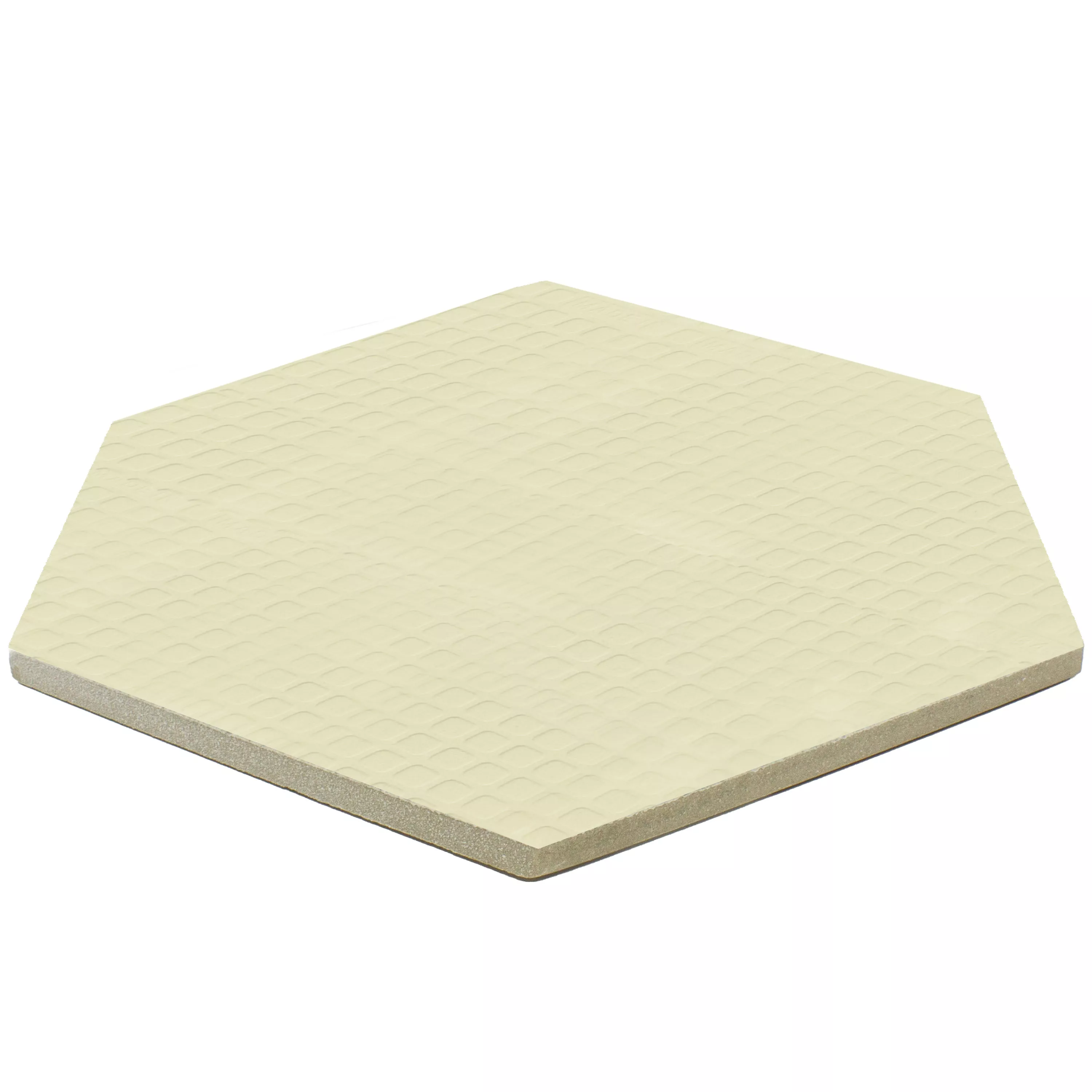 Porselein steengoed Tegels Millennium Hexagon 3D Optiek Taupe 22,5 x 25,9cm