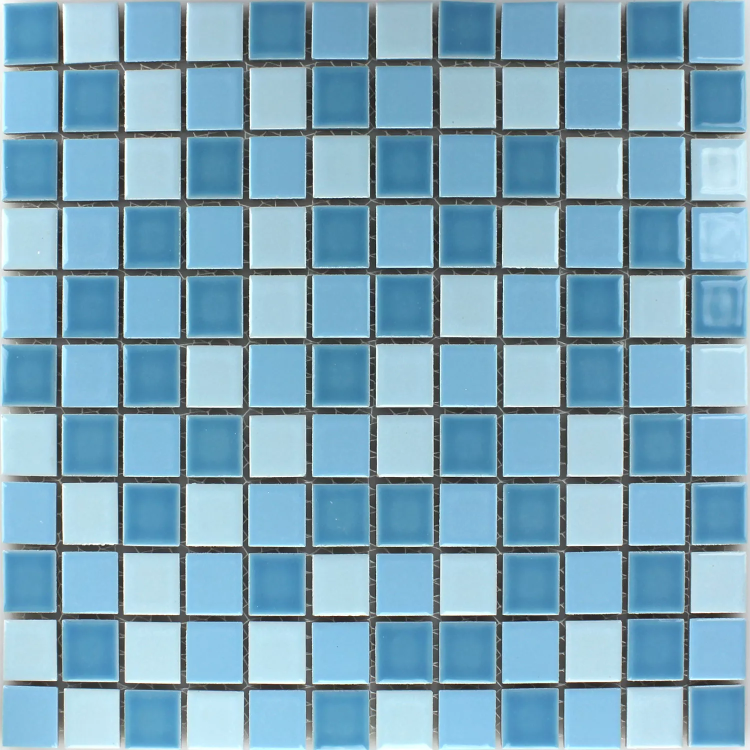 Mozaïektegel Keramiek Blauw Mix 25x25x5mm