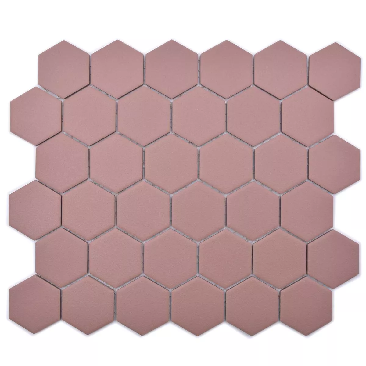 Sample Keramiek Mozaïek Bismarck R10B Hexagon Terracotta H51