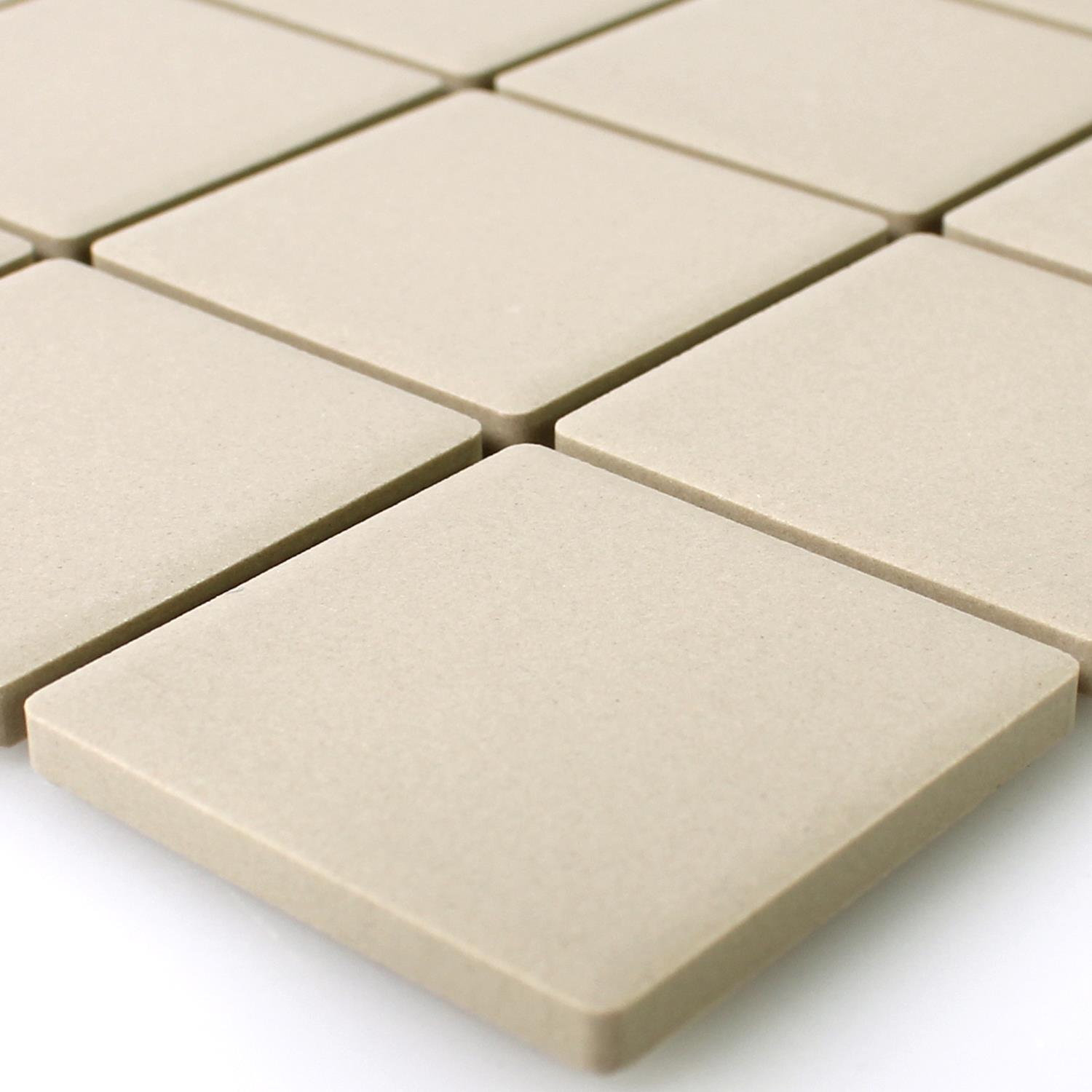 Mozaïektegel Keramiek Lichtbeige Uni Antislip Onverglaasd