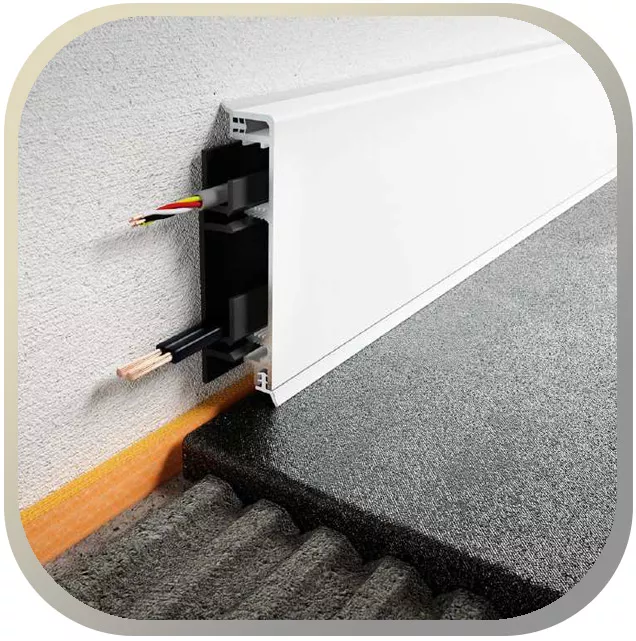 Basisprofiel kabelgoot aluminium PVC Basisprofiel kabelgoot aluminium PVC