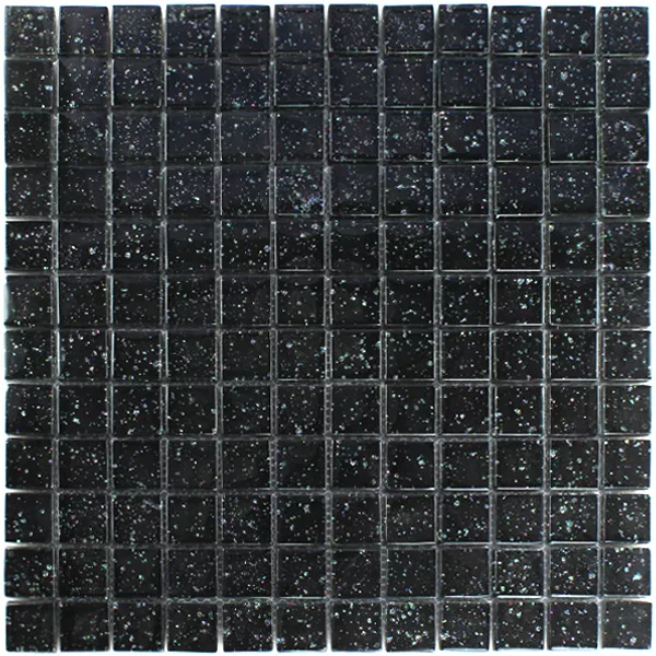 Glasmozaïek Tegels Nacht Zwart Flitser 23x23x8mm