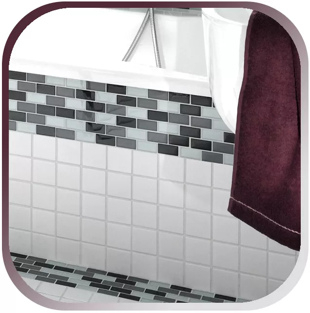 Glas Natuursteen Tegelranden Glas Natuursteen Tegelranden