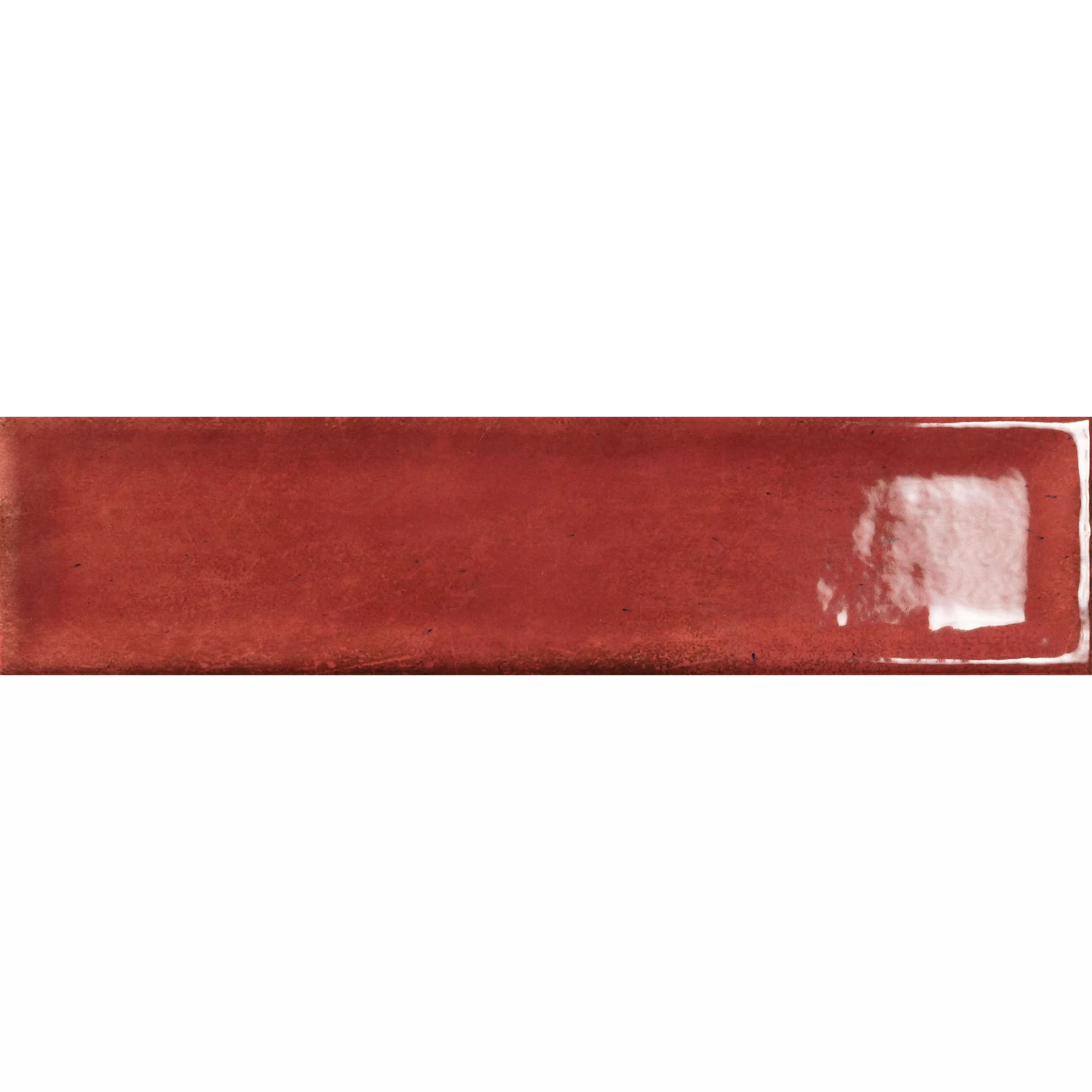 Wandtegels Pascal Glanzend Binnen Met Facet Rood 7,5x30cm