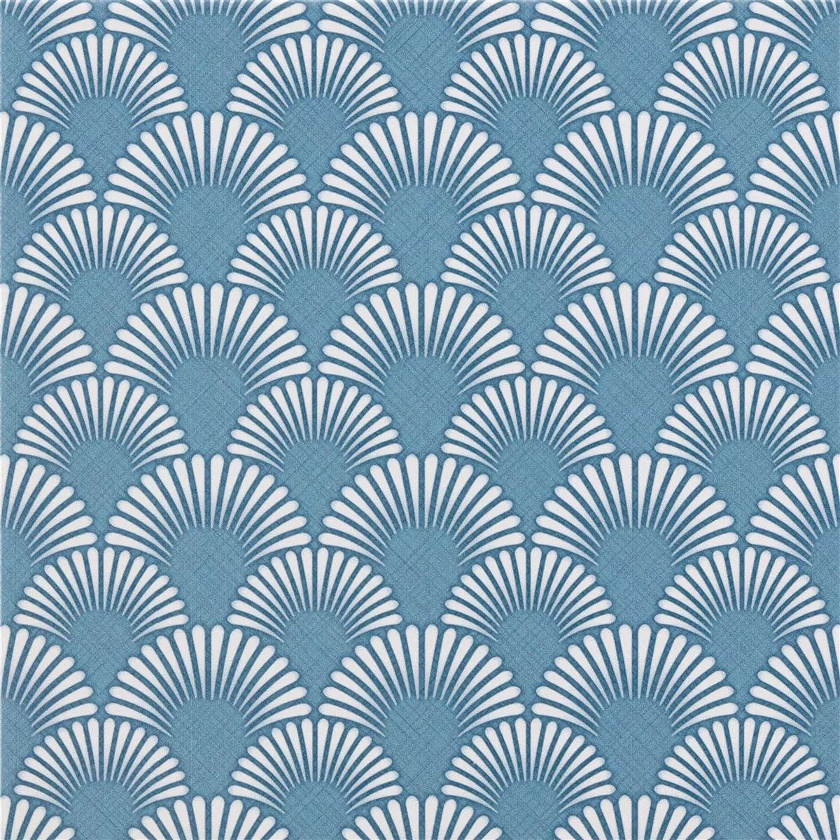 Vloertegels Cement Optic Wildflower Blauw Decor 18,5x18,5cm