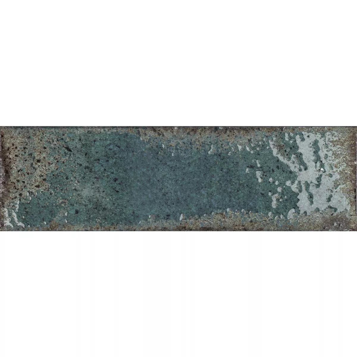 Wandtegels Lara Glanzend Gegolfd 10x30cm Groen Wandtegels Lara Glanzend Gegolfd 10x30cm Groen