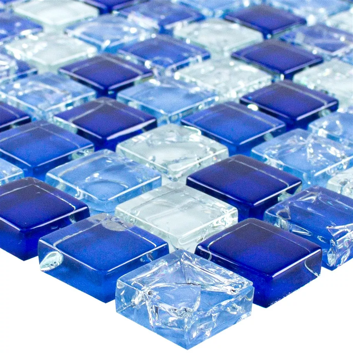 Glasmozaïek Tegels Overland Blauw Wit Glasmozaïek Tegels Overland Blauw Wit