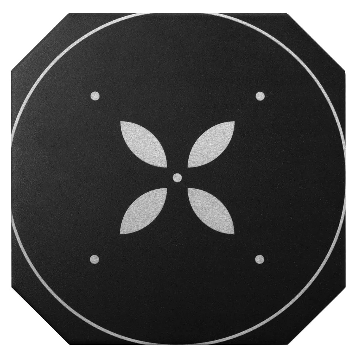 Porselein steengoed Tegels Genexia Zwart Wit Decor 2 Octagon 20x20cm Porselein steengoed Tegels Genexia Zwart Wit Decor 2 Octagon 20x20cm