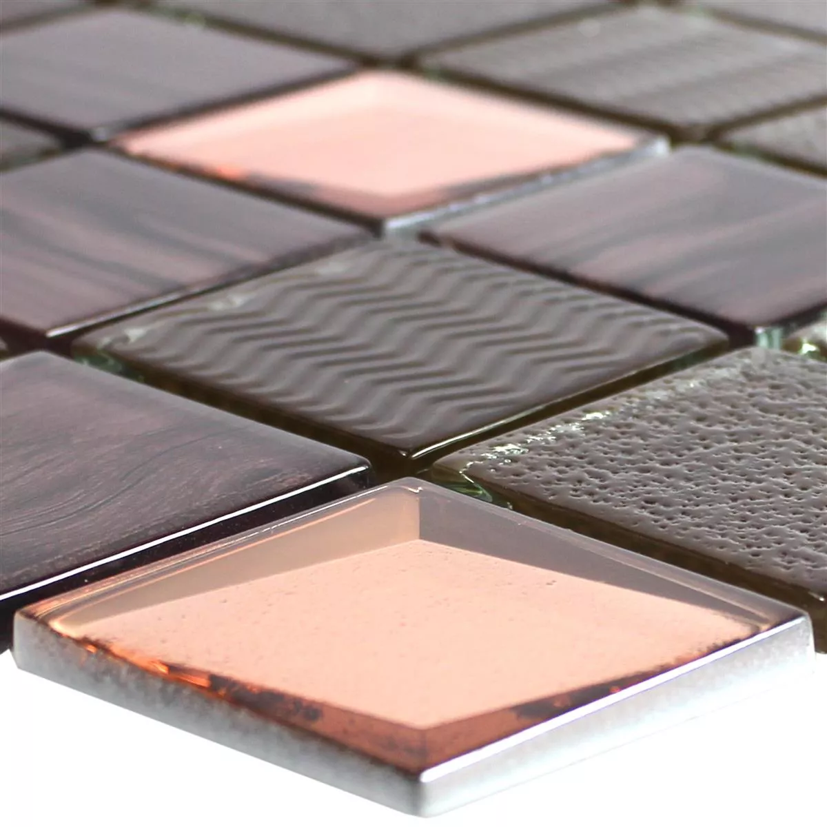 Sample Glasmozaïek Tegels Paradise Bronzen