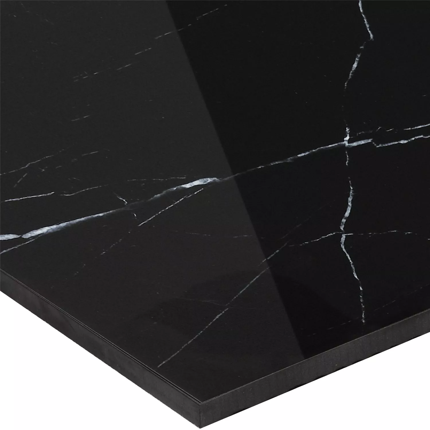 Sample Natuursteen Tegels Optik Discovery Glanzend Nero 60x60cm