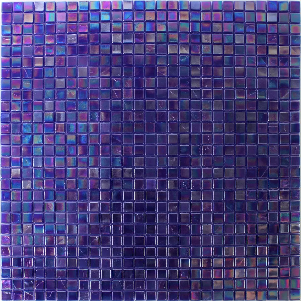 Sample Glasmozaïek Tegels Paarlemoer Effect Blauw Uni