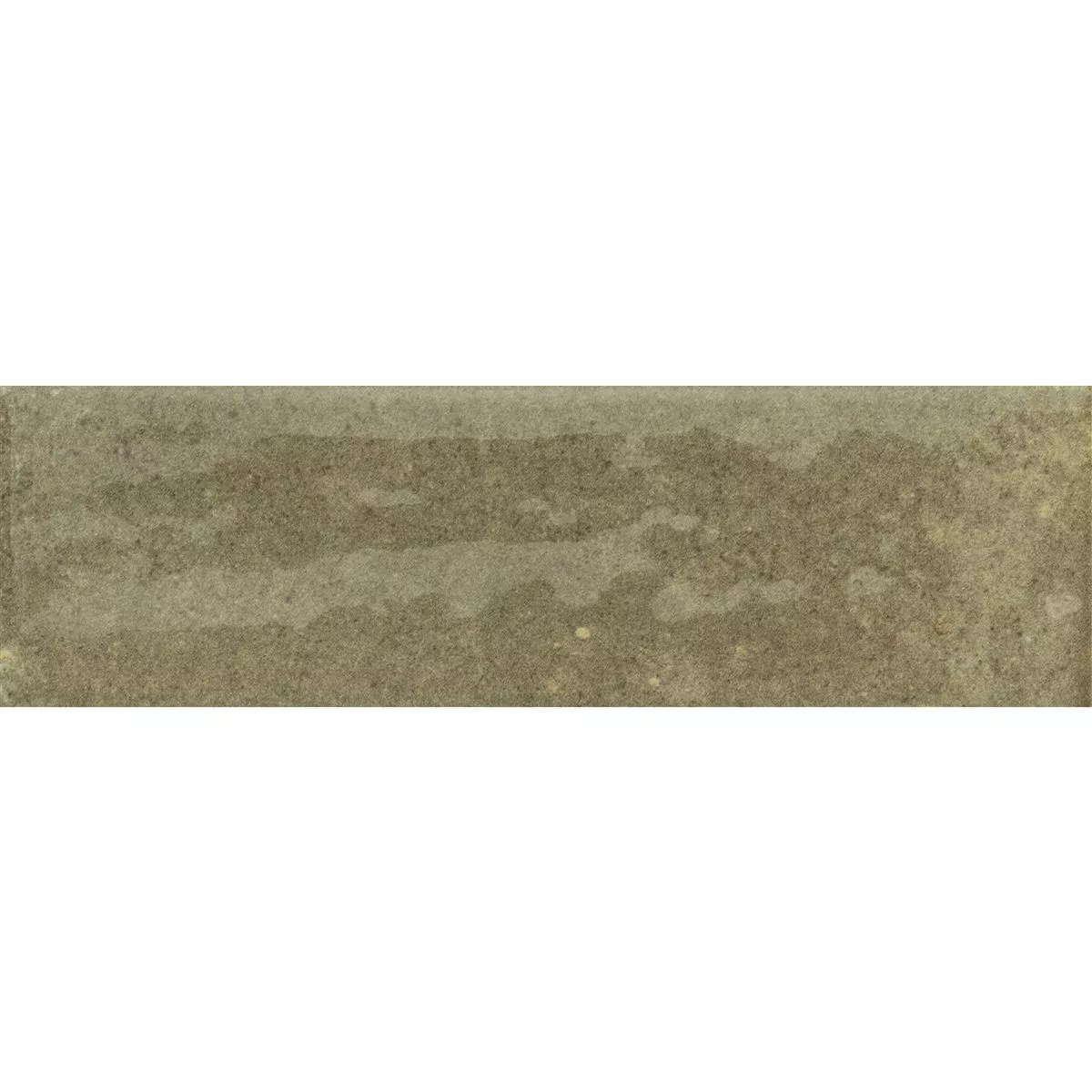Sample Wandtegels Arosa Glanzend Gegolfd Olijfgroen 6x25cm